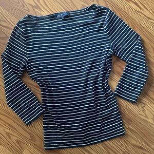 Striped Boat Neck Top